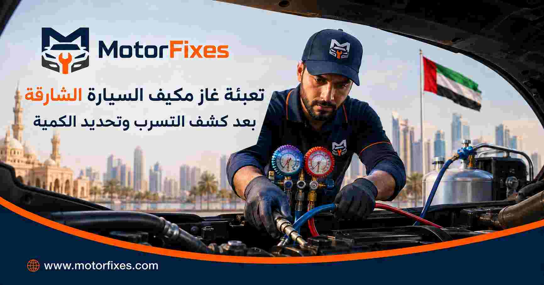 تعبئة غاز مكيف السيارة الشارقة