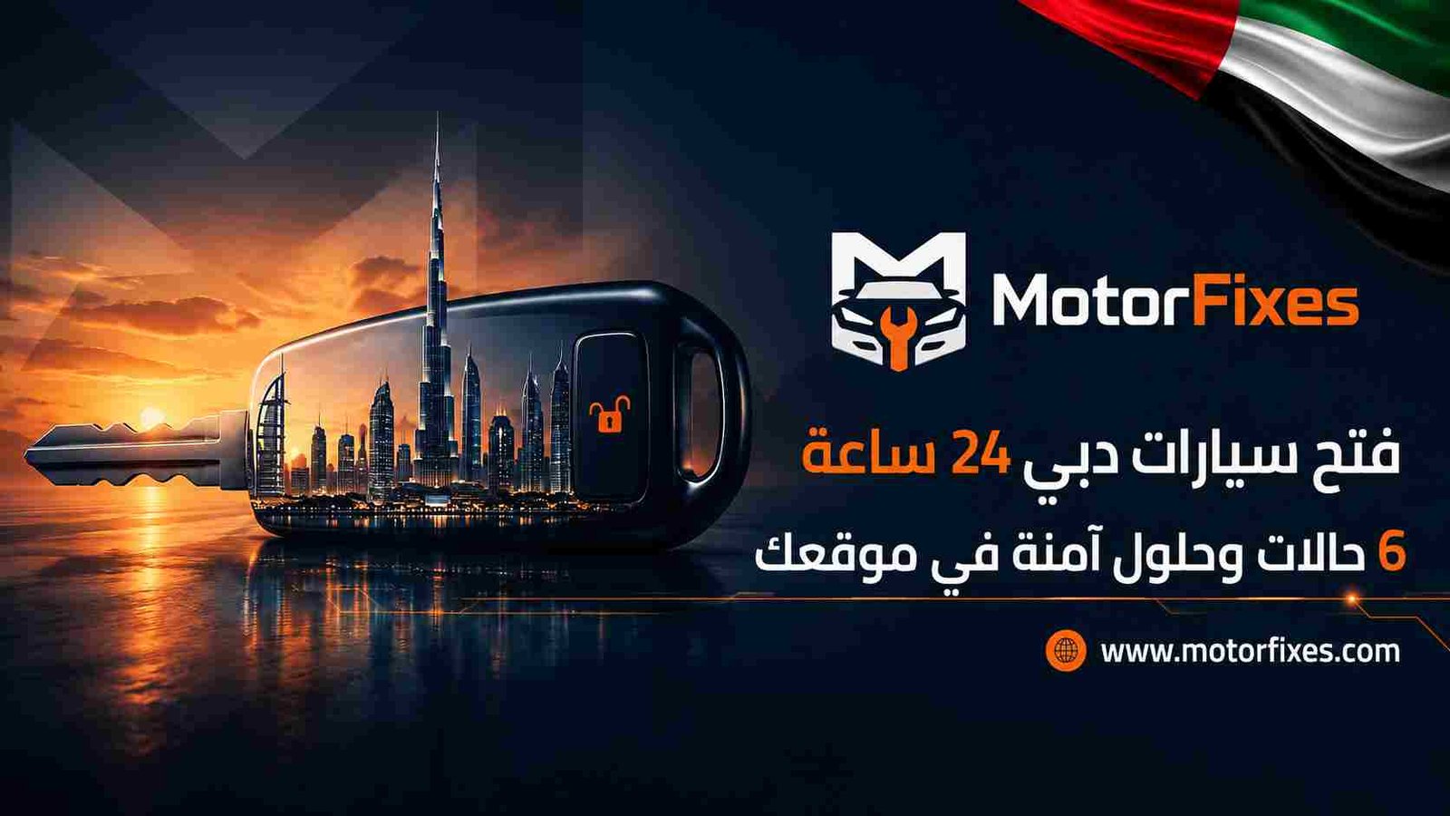 فتح سيارات دبي 24 ساعة